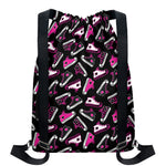 Emo Shoes Pattern Print Drawstring Backpack