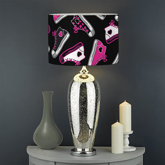 Emo Shoes Pattern Print Drum Lamp Shade