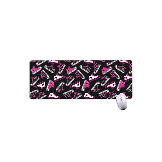 Emo Shoes Pattern Print Extended Mouse Pad