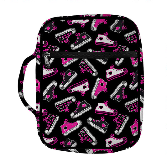 Emo Shoes Pattern Print Front Pocket Bible Bag