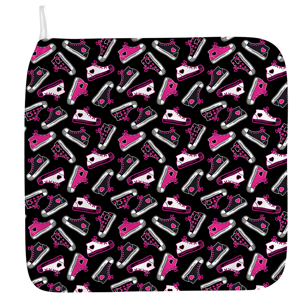 Emo Shoes Pattern Print Hand Towel