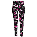 Emo Shoes Pattern Print High-Waisted Pocket Leggings