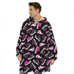 Emo Shoes Pattern Print Hoodie Blanket