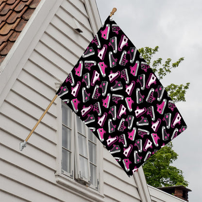 Emo Shoes Pattern Print House Flag