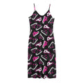 Emo Shoes Pattern Print Jersey Midi Cami Dress