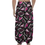 Emo Shoes Pattern Print Lantern Pants