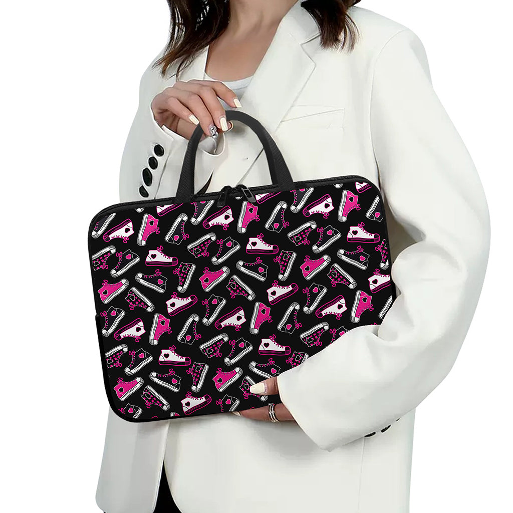 Emo Shoes Pattern Print Laptop Sleeve With Handle