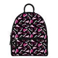 Emo Shoes Pattern Print Leather Backpack