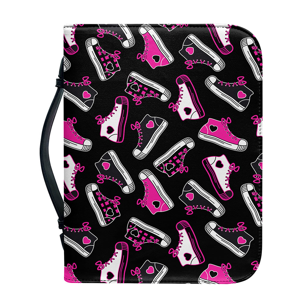 Emo Shoes Pattern Print Leather Bible Cover