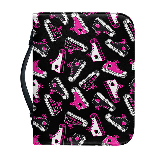 Emo Shoes Pattern Print Leather Bible Cover