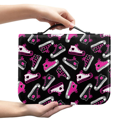 Emo Shoes Pattern Print Leather Bible Cover