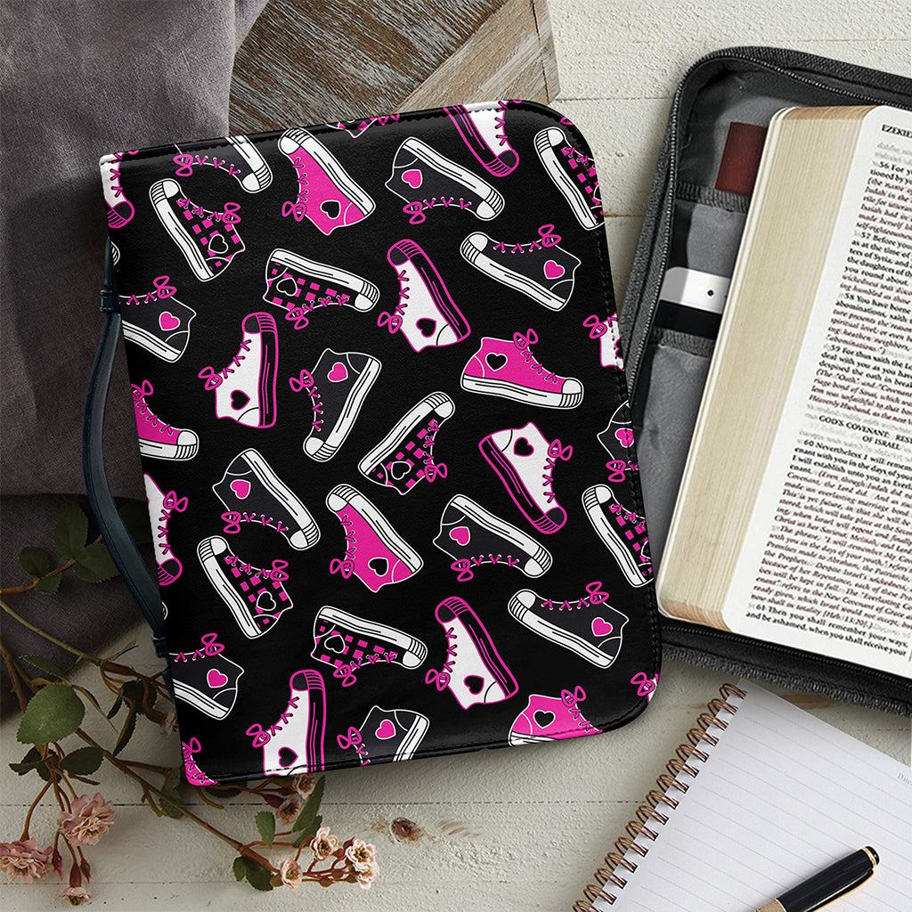 Emo Shoes Pattern Print Leather Bible Cover