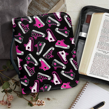 Emo Shoes Pattern Print Leather Bible Cover