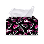 Emo Shoes Pattern Print Leather Tissue Box Cover