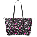 Emo Shoes Pattern Print Leather Tote Bag With Zipper