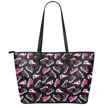 Emo Shoes Pattern Print Leather Tote Bag