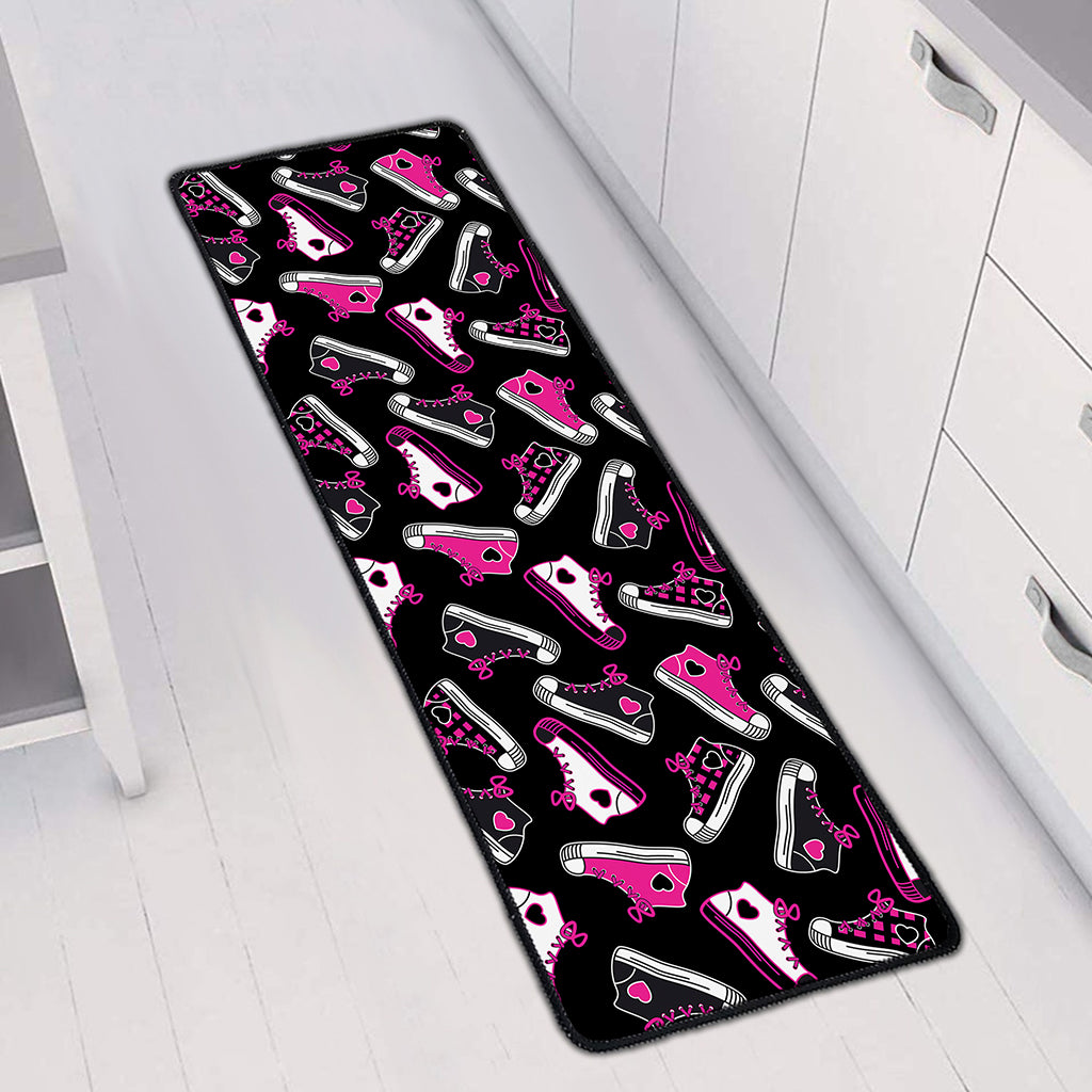 Emo Shoes Pattern Print Long Kitchen Mat