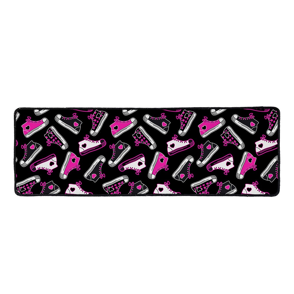 Emo Shoes Pattern Print Long Kitchen Mat