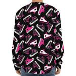 Emo Shoes Pattern Print Long Sleeve Baseball Jersey