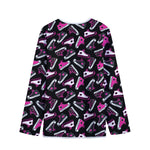 Emo Shoes Pattern Print Long Sleeve Short Coat