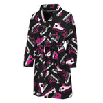 Emo Shoes Pattern Print Men's Bathrobe