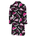 Emo Shoes Pattern Print Men's Bathrobe