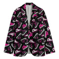 Emo Shoes Pattern Print Men's Cotton Blazer