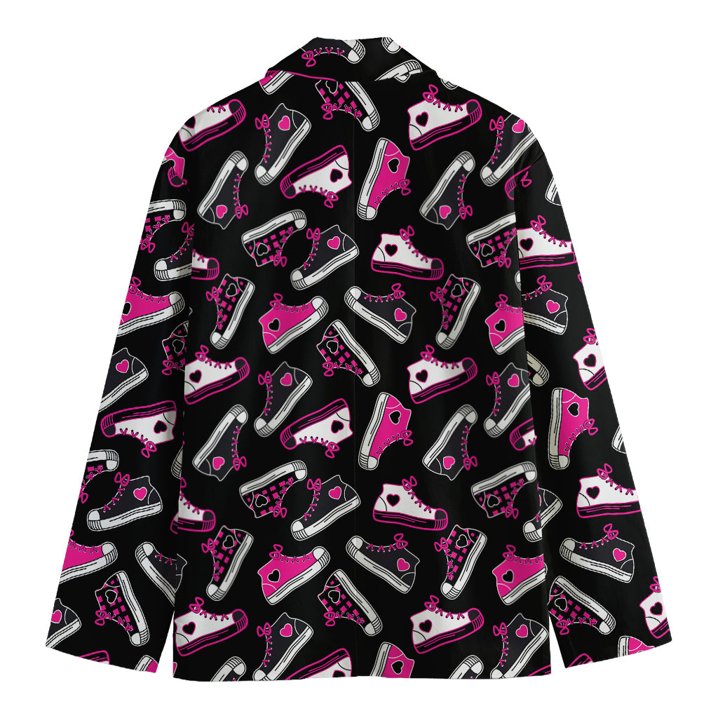 Emo Shoes Pattern Print Men's Cotton Blazer