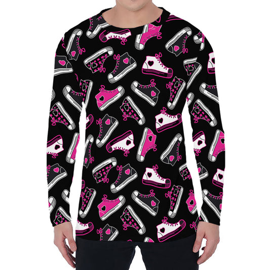 Emo Shoes Pattern Print Men's Long Sleeve T-Shirt