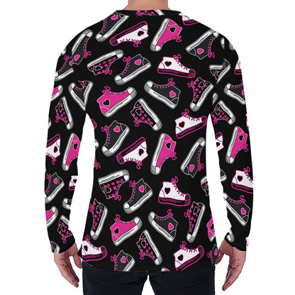 Emo Shoes Pattern Print Men's Long Sleeve T-Shirt