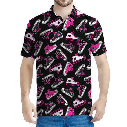 Emo Shoes Pattern Print Men's Polo Shirt