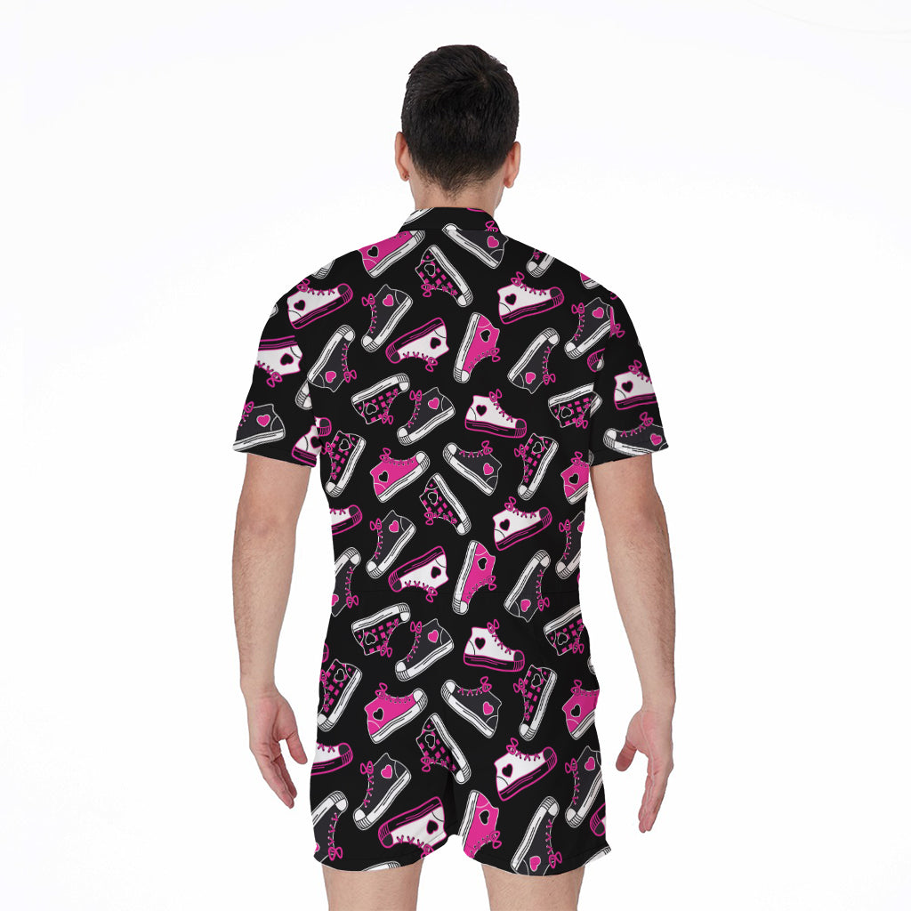 Emo Shoes Pattern Print Men's Rompers