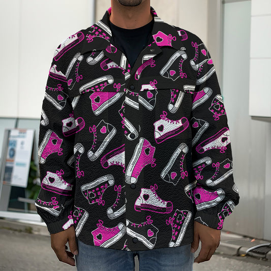 Emo Shoes Pattern Print Men's Shirt Jacket