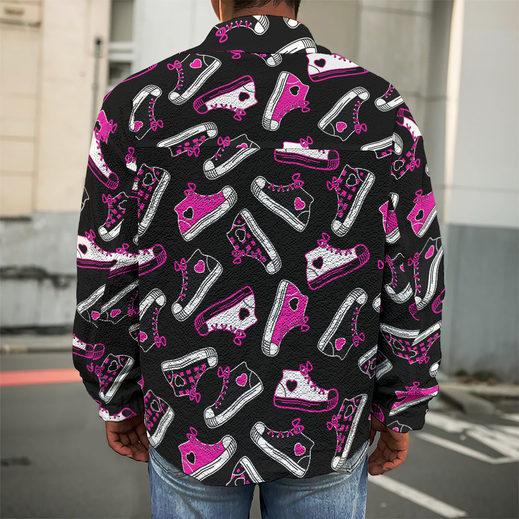 Emo Shoes Pattern Print Men's Shirt Jacket