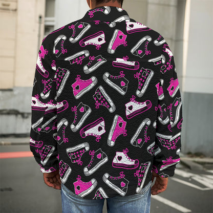 Emo Shoes Pattern Print Men's Shirt Jacket