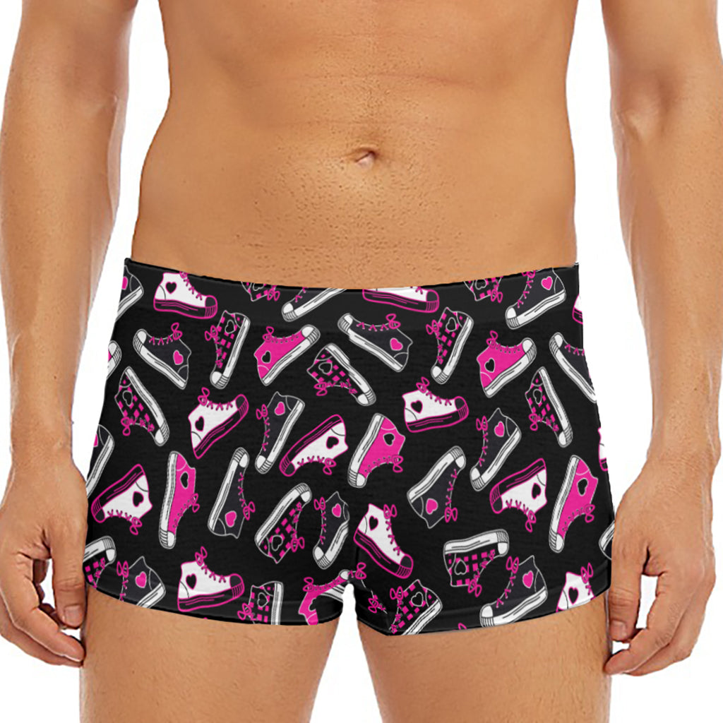 Emo Shoes Pattern Print Men's Short Boxer Briefs