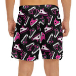 Emo Shoes Pattern Print Men's Split Running Shorts