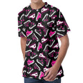 Emo Shoes Pattern Print Men's Velvet T-Shirt