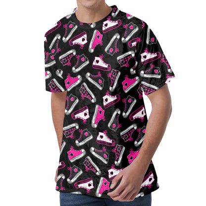 Emo Shoes Pattern Print Men's Velvet T-Shirt
