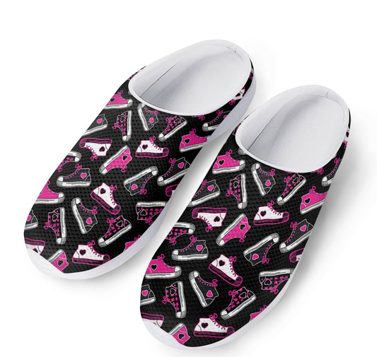 Emo Shoes Pattern Print Mesh Casual Shoes