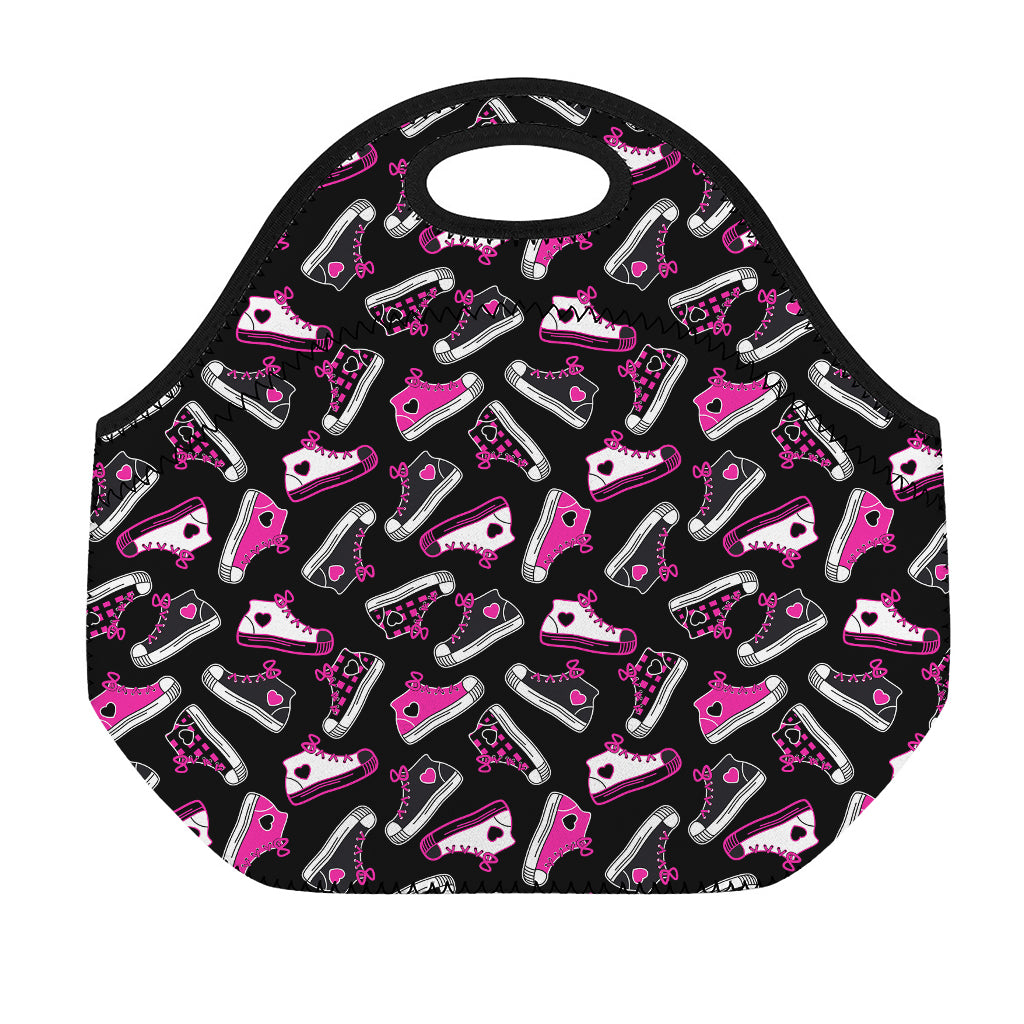 Emo Shoes Pattern Print Neoprene Lunch Bag