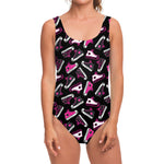Emo Shoes Pattern Print One Piece Swimsuit