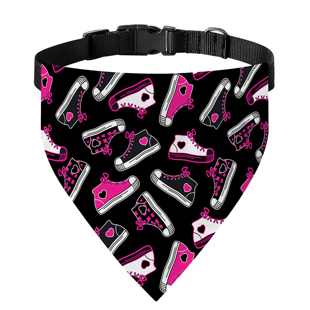 Emo Shoes Pattern Print Over The Collar Dog Bandana