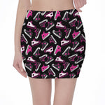 Emo Shoes Pattern Print Pencil Mini Skirt