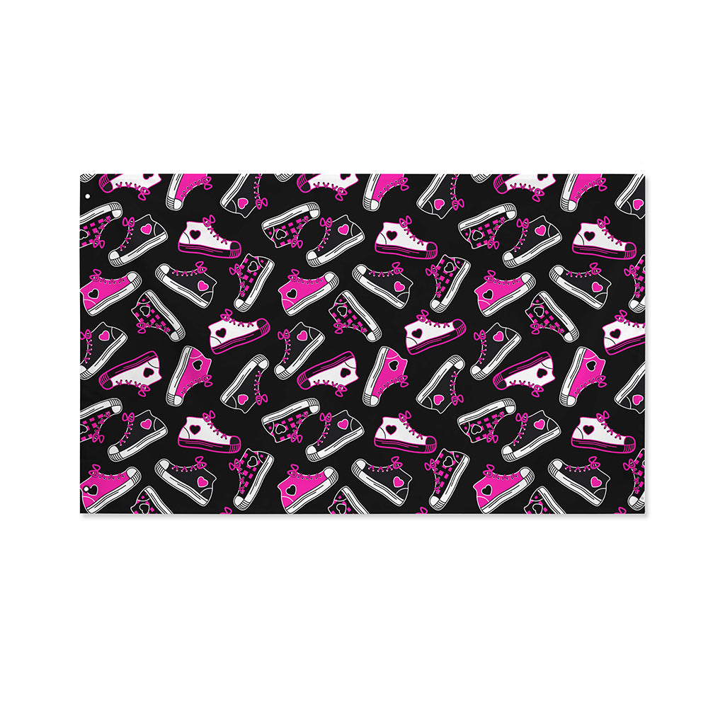 Emo Shoes Pattern Print Polyester Flag