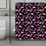 Emo Shoes Pattern Print Polyester Shower Curtain