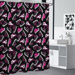 Emo Shoes Pattern Print Premium Shower Curtain