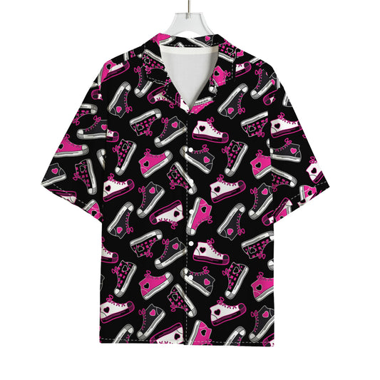 Emo Shoes Pattern Print Rayon Hawaiian Shirt