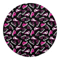 Emo Shoes Pattern Print Round Blanket