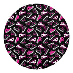 Emo Shoes Pattern Print Round Blanket